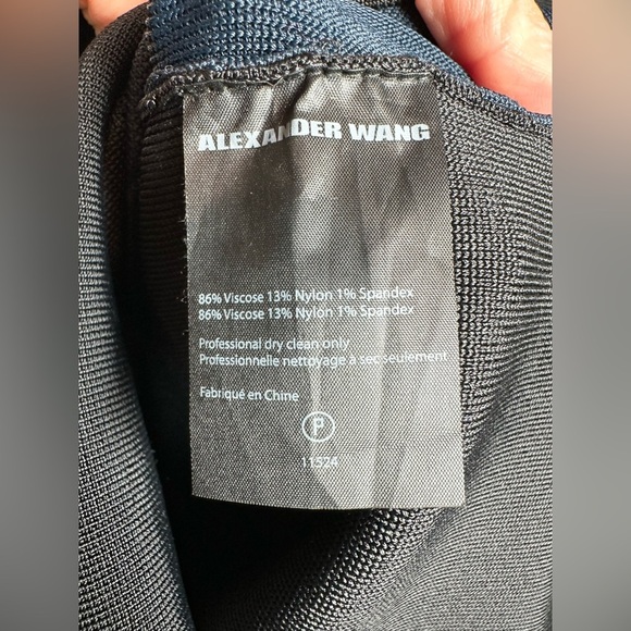 Alexander Wang Black and Navy Midi Dress - Picture 7 of 9